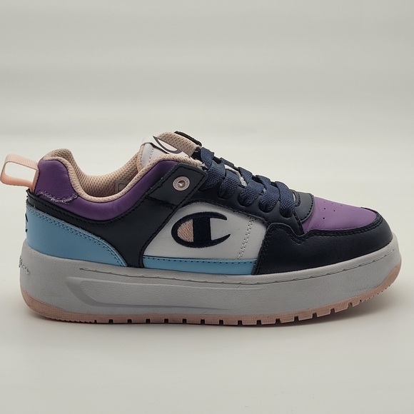 Champion Women's Drome Lo CB W Sneakers White/Navy/Candid/Mauve Size 6W, Used - Picture 6 of 12